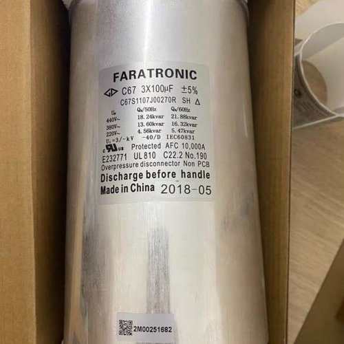 法拉C67S1107J002700油式三相交流滤波电容器C67 3X100UF 440vac