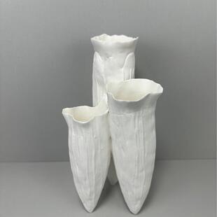 家通复古风陶瓷花瓶仿真花器样板间客厅餐桌茶几果盘装饰摆件组合