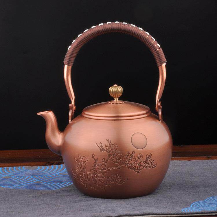直销铜壶烧水壶手工铜茶壶铜水壶复古铸铜煮茶器电陶炉煮茶壶