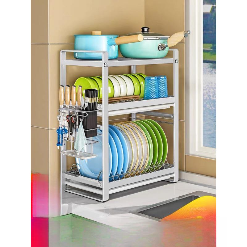 窄边碗架厨房置物架304不锈钢碗碟收纳台面碗盘碗筷小型沥水碗架