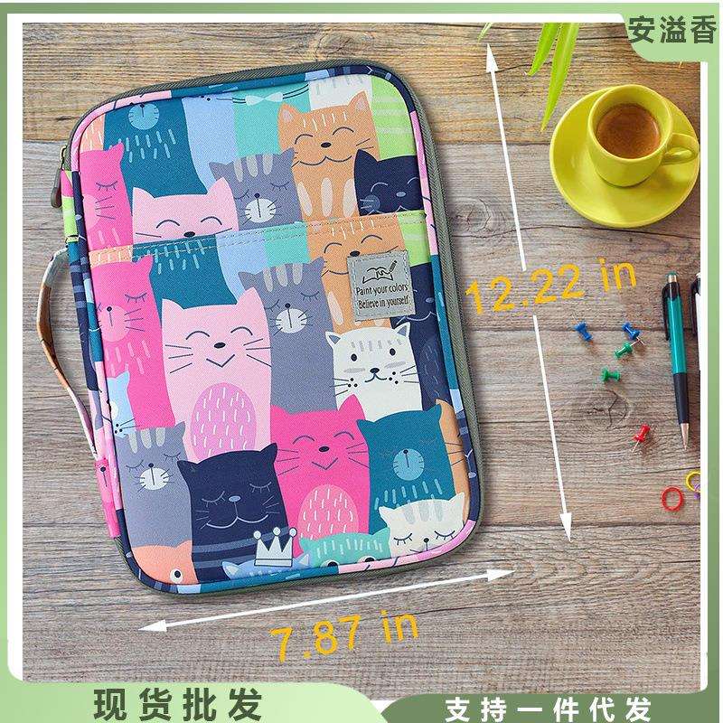 新款大容量96色绘画素描收纳笔袋笔帘美术彩铅笔帘学生文具盒