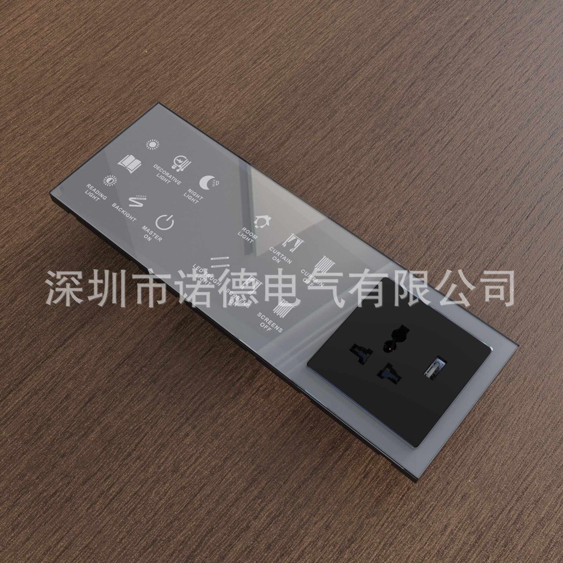 KNX控制面板 玻璃触摸智能开关联体酒店灯光控制设备厂家