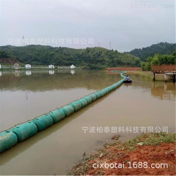 汛期河道漂浮树枝拦挡浮排湖泊生态保护区拦垃圾浮筒