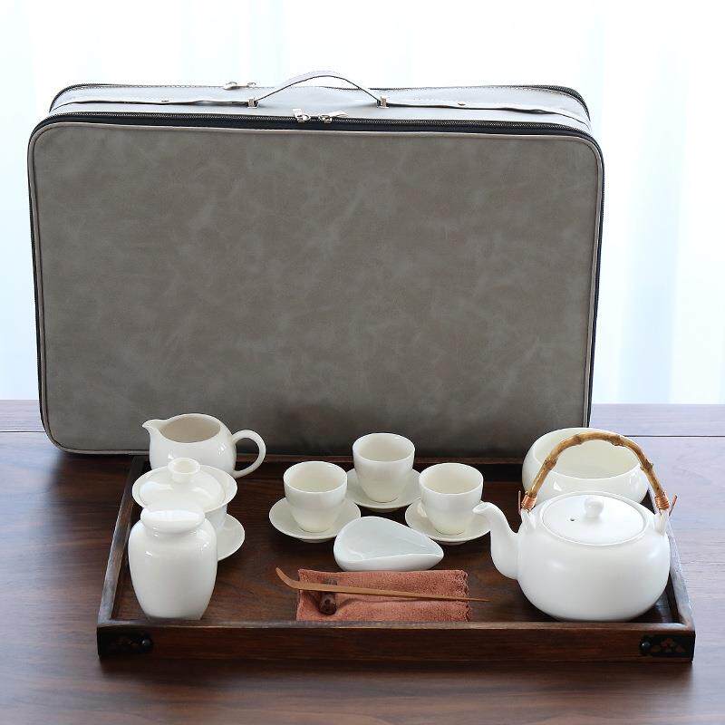 红茶瓷盖碗泡法规定茶艺展示器具新国标茶艺教学培训用具整套茶具
