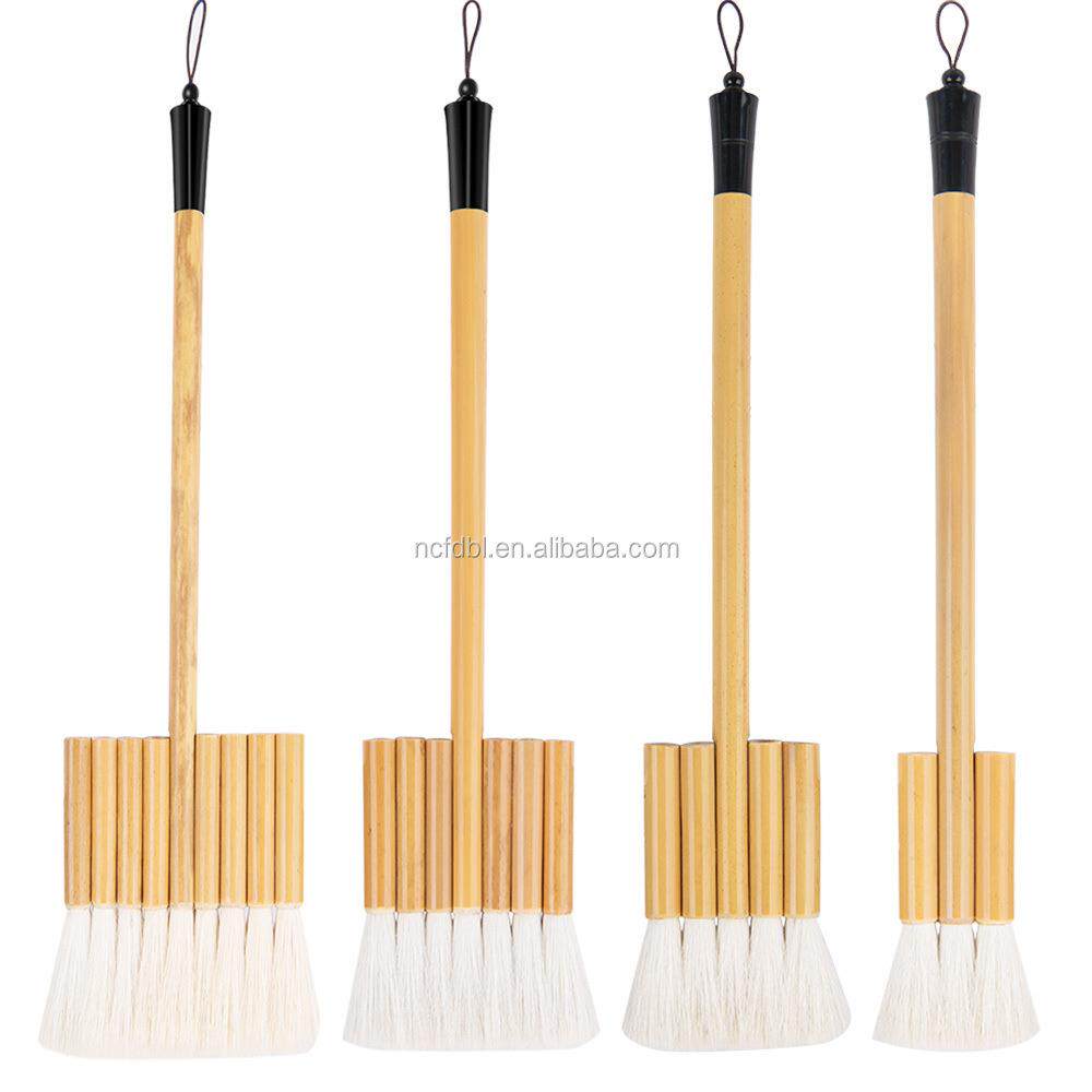 金之枫热销4支羊毛不同尺寸油漆刷竹毛艺术手柄画笔