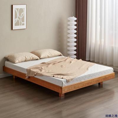 北美黑胡桃木无床头床悬浮床榻榻米床小户型床全实木床床架矮床