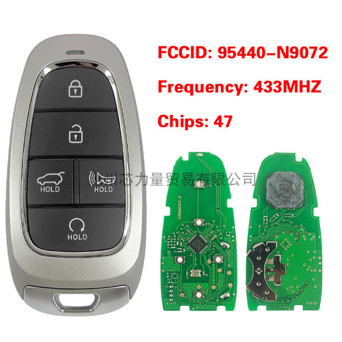 适用于现代途胜5键智能卡钥匙 FCCID:95440-N9072 47chip 434mhz