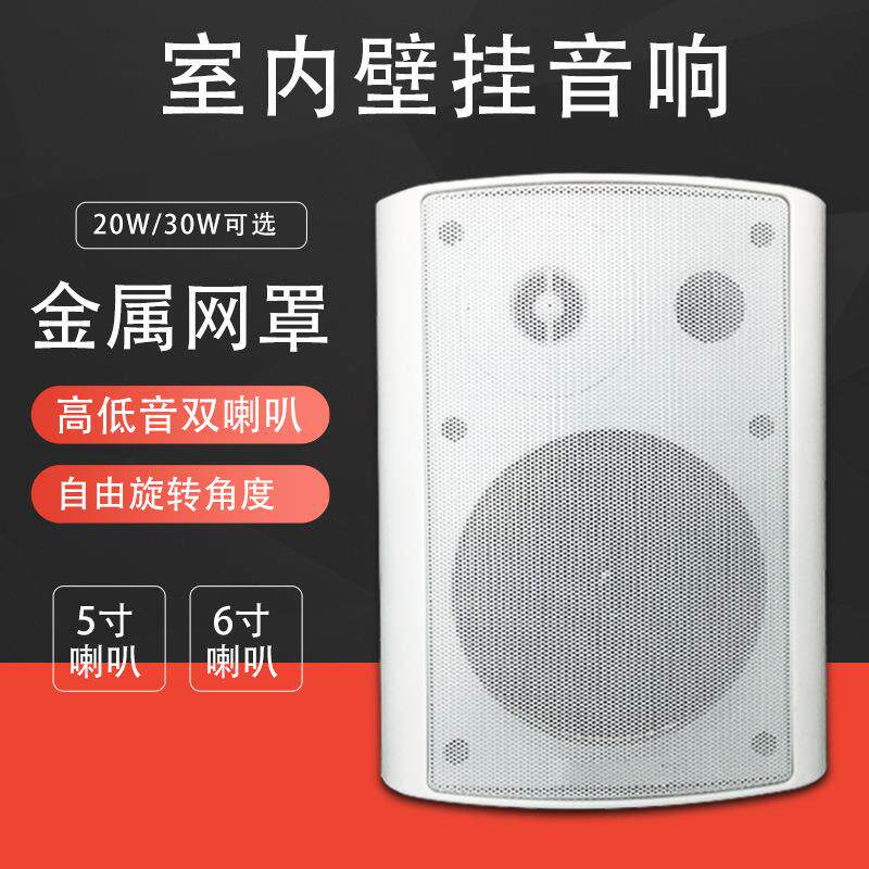 会议壁挂音箱教学音响走廊音箱广播商场壁挂喇叭带高音