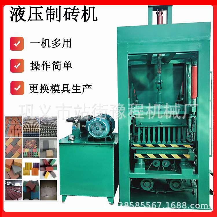 Hollow brick全自动水泥制砖机彩色面包砖机器混凝土空心砌块砖机