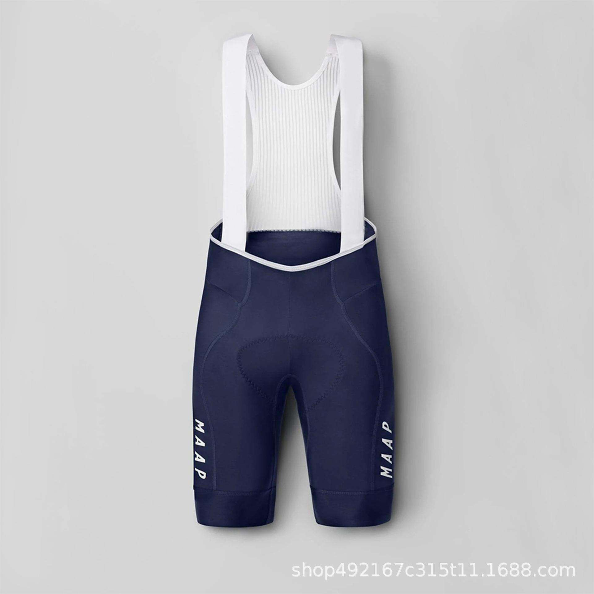 高品质意大利面料MAAP骑行背带短裤骑行短裤透气防滑带双箭头坐垫