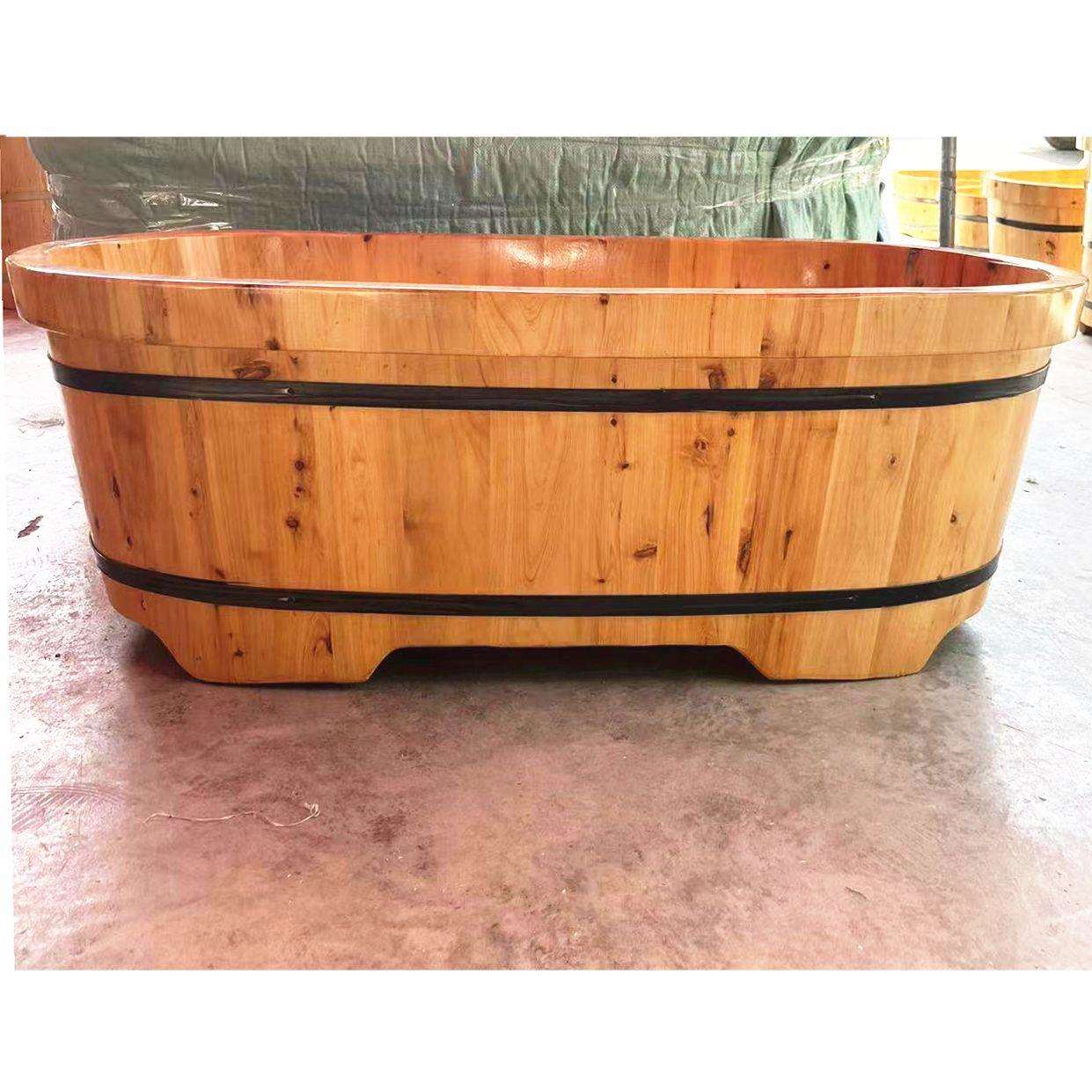 老人桶儿童洗澡木桶成人家用浴缸矮桶木浴盆香柏木泡澡实木桶浴s^