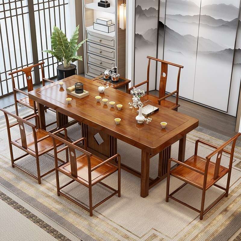 茶桌椅组合新中式小型茶几家用泡茶办公一体简约禅意茶台实木茶桌