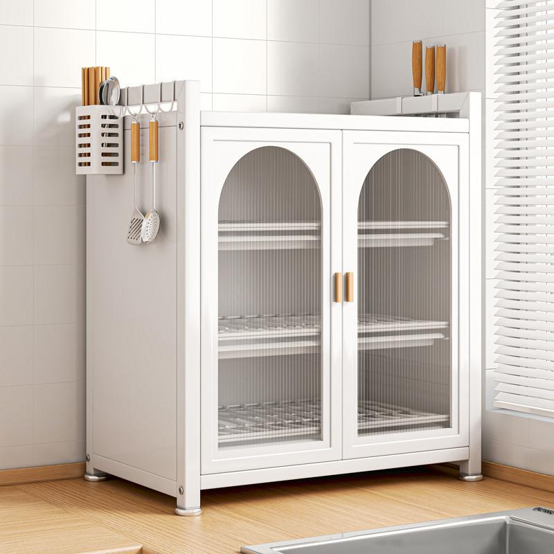 厨房置物架沥水碗架碗柜家用放碗筷碗盘多功能台面收纳餐具储物柜