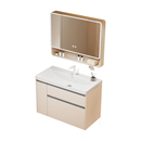 eoco奶油白浴室柜卫生间洗脸洗手盆柜组合洗漱台陶瓷洗手台MT800