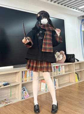 JK制服毛呢套装学院风可爱格子