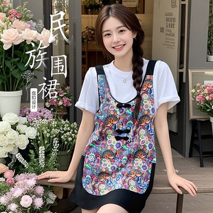 盘扣围裙家用厨房做饭工作服舒适透气耐脏耐磨罩衣男女款 中式 爆款
