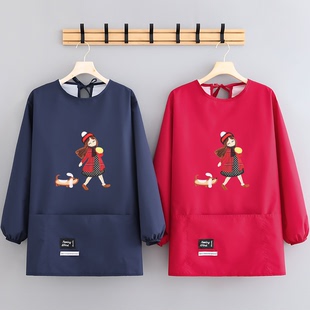 短款时尚小个子防水围裙家用厨房做饭工作服定制印字logo上班罩衣