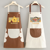 时尚 定制logo印字卡通防水防油家用厨房围裙餐饮专用上班做饭围腰
