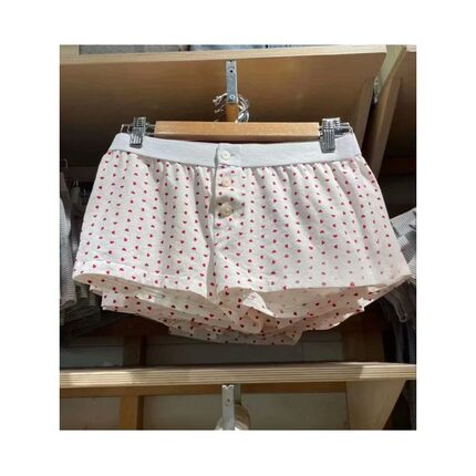 Low waist floral three button shorts低腰碎花三粒扣弹力短裤女