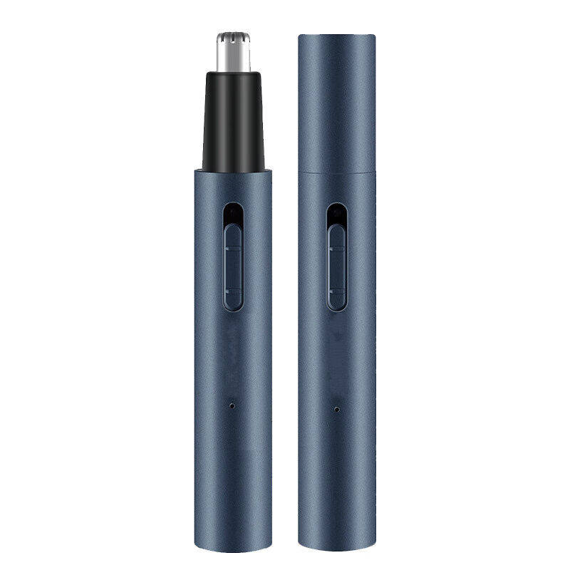九芯电动鼻毛修剪器全金属铝管机身充电式鼻毛器剃毛鬓发刀浅蓝鬓