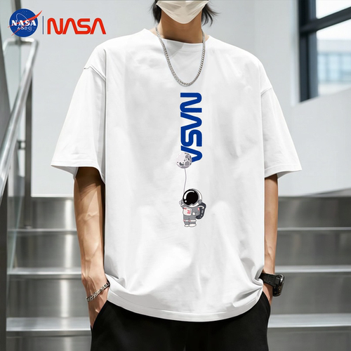 NASA100%纯棉短袖宇航员宽松T恤
