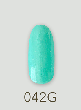 日本MD甲油胶042魔法薄荷闪粉亮绿色冰雪女王系列美甲店专用
