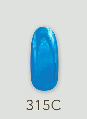 日本MD甲油胶315糖浆蓝透明蓝色琉璃窗系列美甲店专用