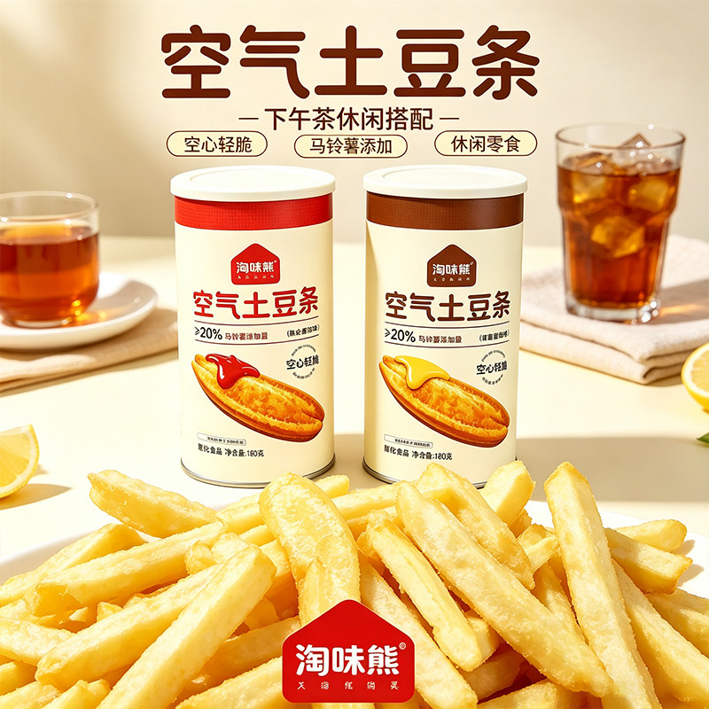 淘味熊空气土豆条罐装马铃薯薯条