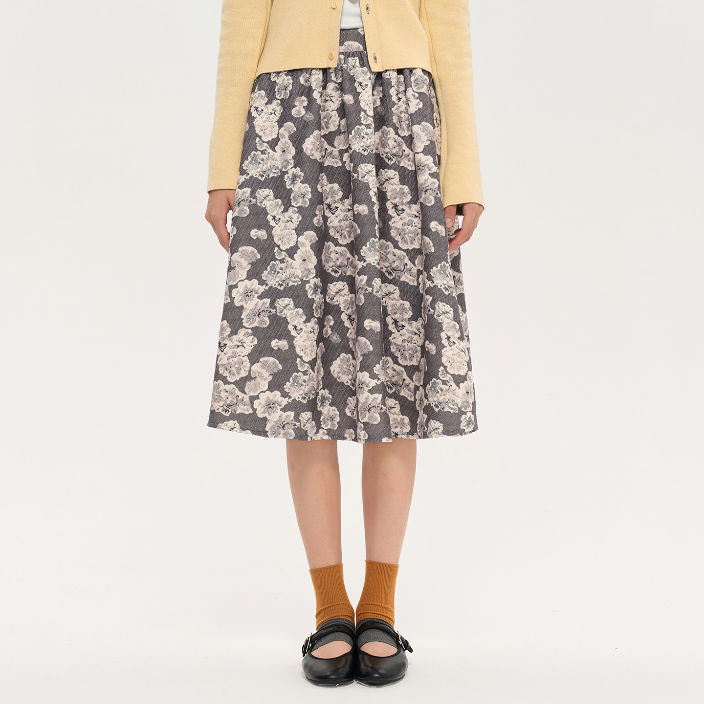 「heris」艺术系复古花卉伞裙