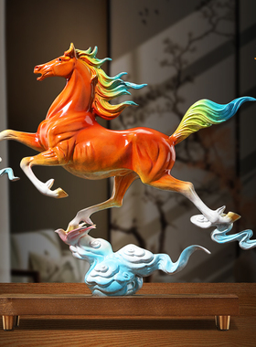 马踏飞燕摆件马到成功黄铜办公室桌商务礼品开业店铺同事送礼摆设