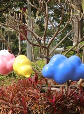 客厅仿真云朵壁挂羽毛雕塑模型热气球吊挂装饰白云摆件酒店背景墙