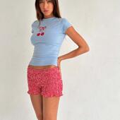 waist 低腰短裤 sexy low Tight 松紧性感修身 slim shorts