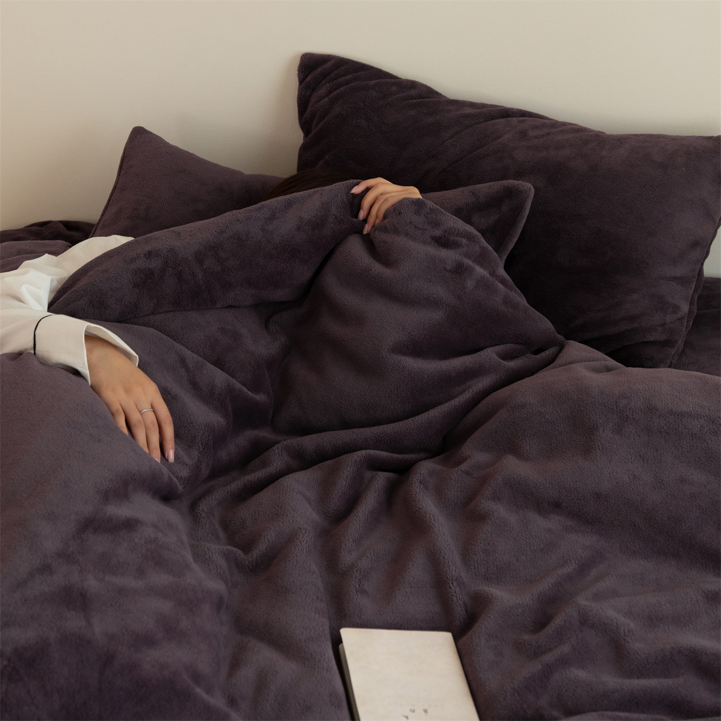 佩里月光 | 北欧极简纯色双面牛奶绒四件套冬季加厚250g保暖床品