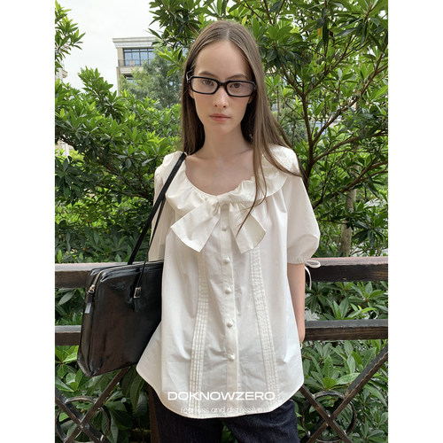 DKZ【7/17 20:00上新】蝴蝶结领中袖衬衫