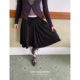 新款 DKZ 半身裙女秋季 橡筋腰头宽松褶皱设计a字裙子