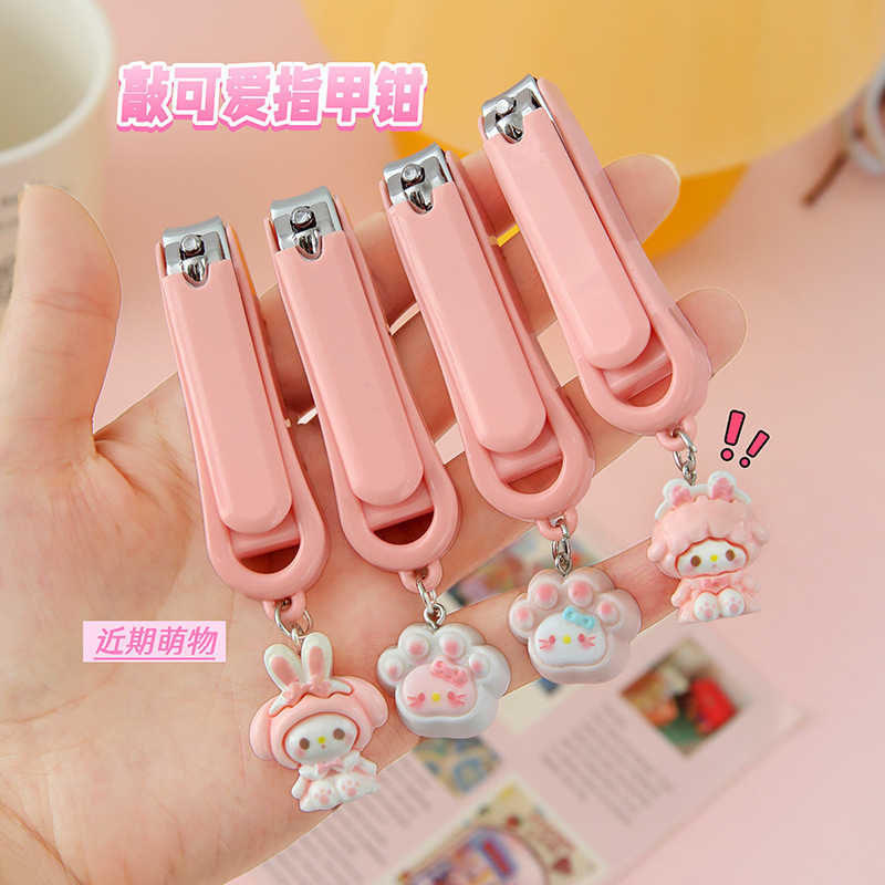粉系可爱猫咪指甲刀成人家用指甲钳单个装卡通学生创意便携指甲剪