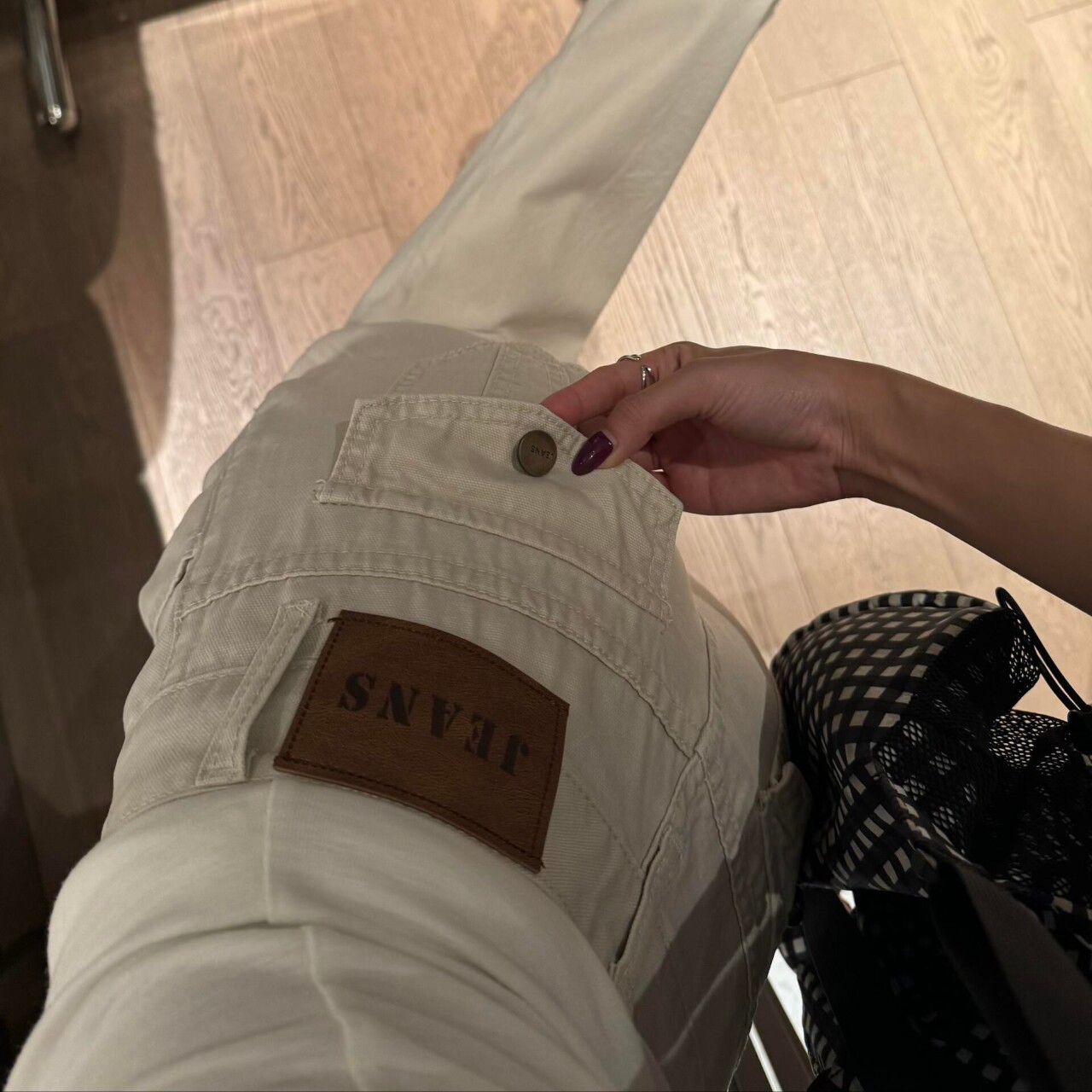 小个子复古浅杏色阔腿牛仔裤女秋新款宽松垂感显瘦百搭直筒拖地裤