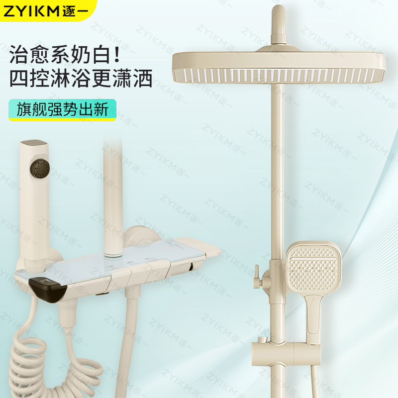 全铜淋浴冷热花洒套装卫