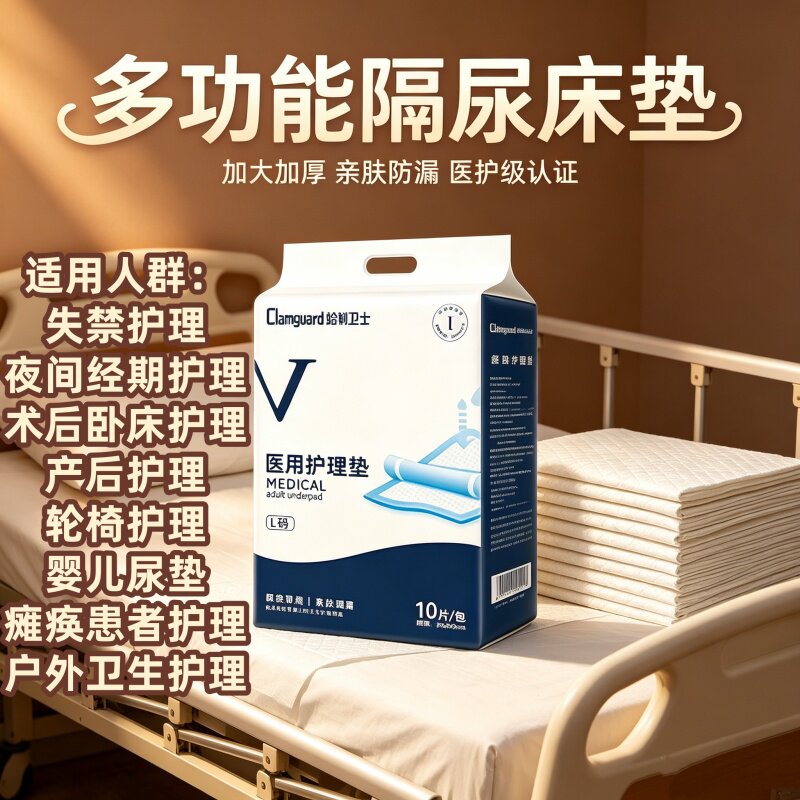 [隔离防漏护理垫]给利卫士60x90cm10片老人产妇强吸收干爽透男女