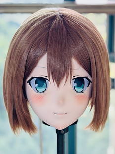 二次元kig面具定做全头带锁头壳定制kigurumi动漫头套 木下秀吉