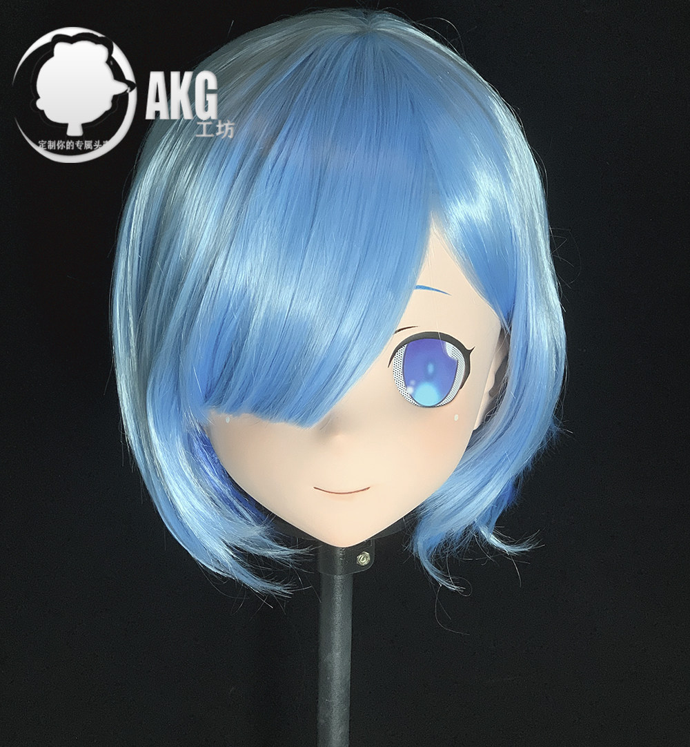全头带锁cosplay二次元道具kig面具头套Kigurumi 雷姆