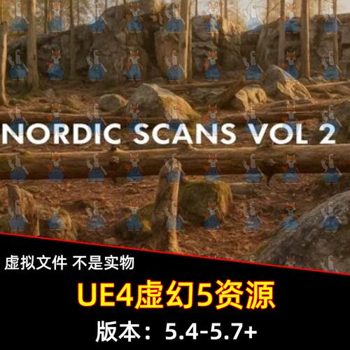 UE5虚幻景观材质Nordic Scans Vol 2 + Landscape Automaterial