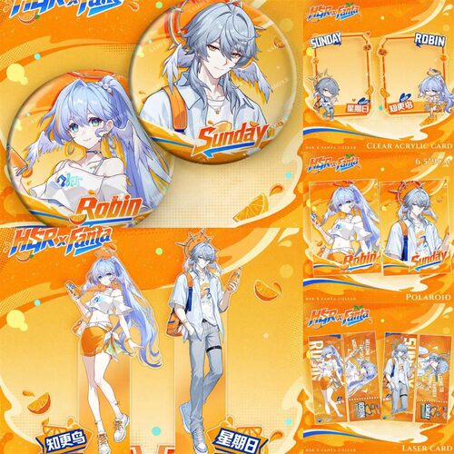 分达×星铁联动二次元周边星期日知更鸟吧唧立牌装饰立牌摆件