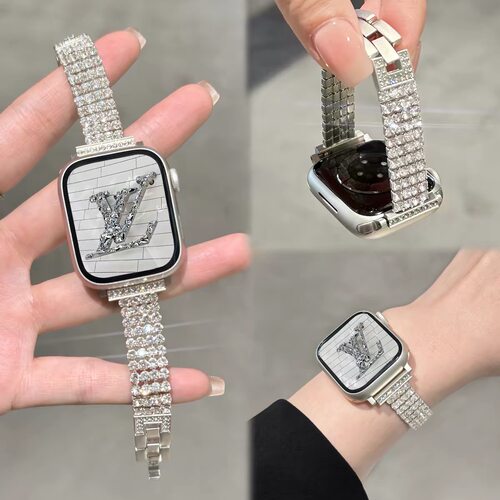 适用华为fit5表带女款高级感金属钻表链watchfit4pro精致透气fit3