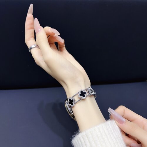 适用华为GT7手表表带女生四叶草GT6金属表链GT5432新款watch5FIT4