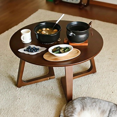 实木茶几小户型客厅家用简约圆桌