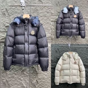 新款M家云朵泡芙连帽羽绒服男女可拆卸衣袖中长款加厚保暖外套