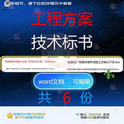 工程方案技术标书相关资料工程专项docx标准化高支模投标技术