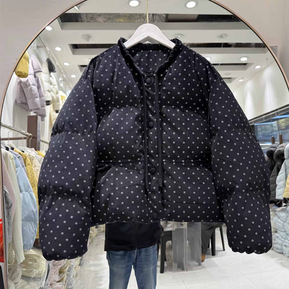 莓果女短款圆领蝴蝶结波点加厚宽松小个暖保暖羽绒服外套07顺,女装/女士精品,羽绒服,淘宝优惠券,粉丝福利购,淘宝优惠卷