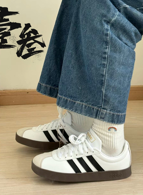 adidas neo Vl court男女同款情侣复古时尚休闲防滑耐磨低帮板鞋